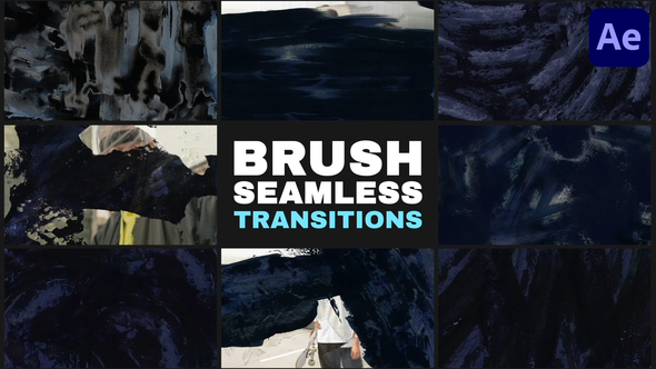 Hand-Made Brush Transitions And Overlays for After Effects Elements template preview