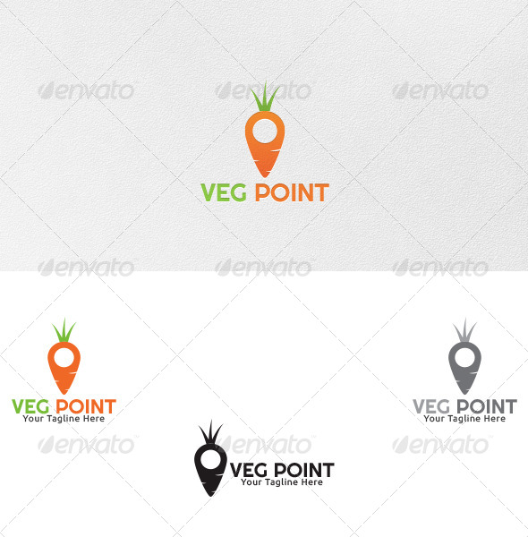 Vegetable Point - Logo Template - Food Logo Templates
