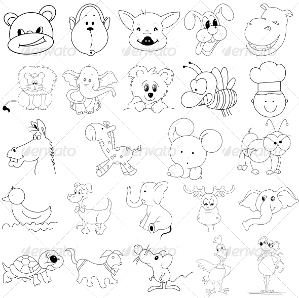 Kids Toys Vector Designs Pack - Characters Vectors