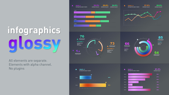 Infographics glossy Infographics template preview