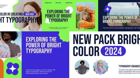 Bright Typhography After Effects Video Displays template preview