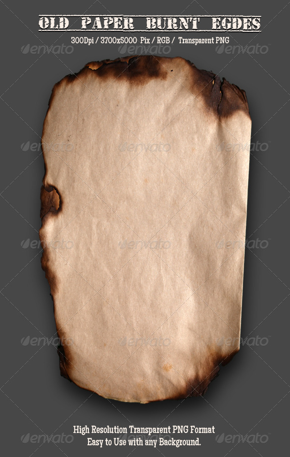 Burnt Old Paper 1 - Isolated Objects