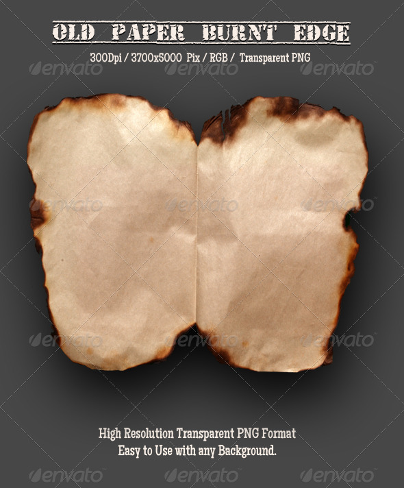 Burnt Old Paper 2 - Isolated Objects