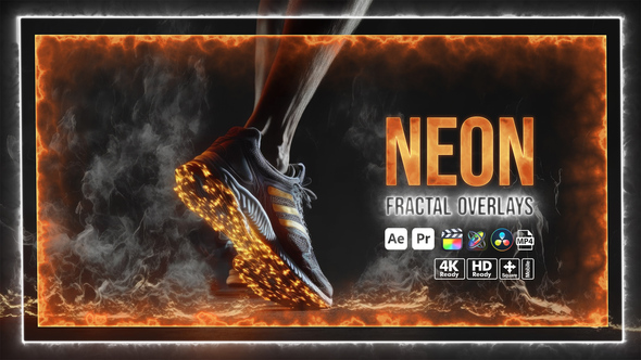 Neon Fractal Overlays Elements template preview