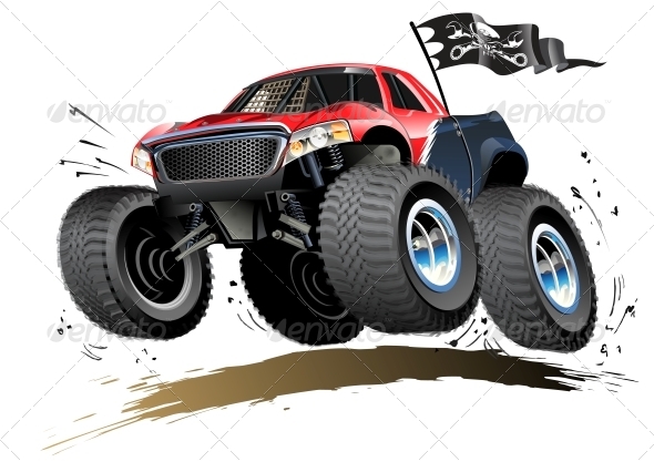 Cartoon Monster Buggy - Man-made Objects Objects