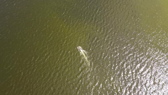 A Rubber Boat In The Sea