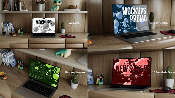 Minimal Macbook Mockups Promo Product Promo template preview