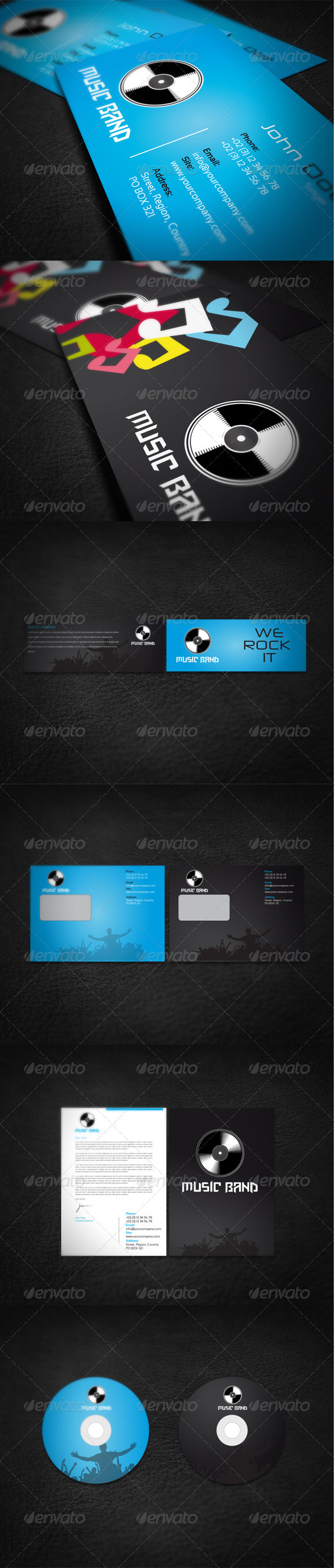 Music Band Corporate Identity - Stationery Print Templates