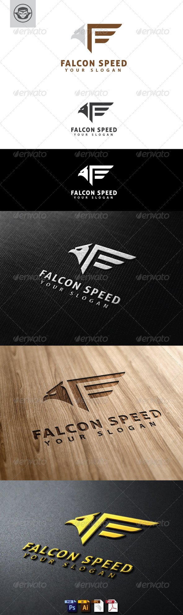 Falcon Speed Logo Template - Animals Logo Templates