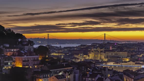Lisbon Portugal Timelapse  The City of Lisbon From Day to Night