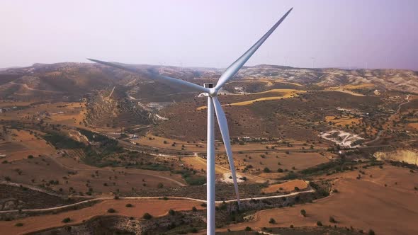 Wind Turbine and Mill in the Mountains