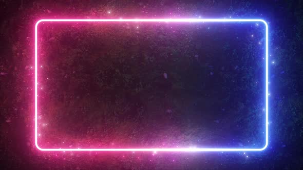 Rectangular Neon Shimmering Luminous Shape alt