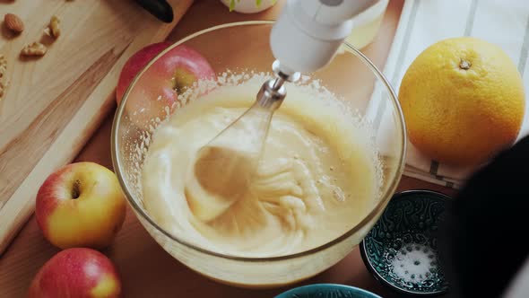 Baker Cooks Homemade Cupcake Dough.