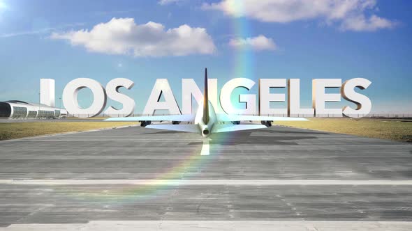 Commercial Airplane Landing Capitals And Cities Los Angeles alt