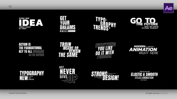 Smooth Text Animation - AE Titles template preview