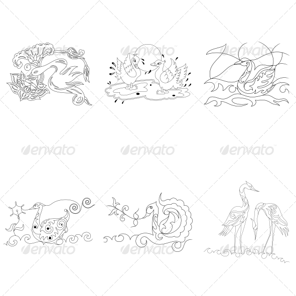 Artistic Birds Vector Pack - Animals Characters