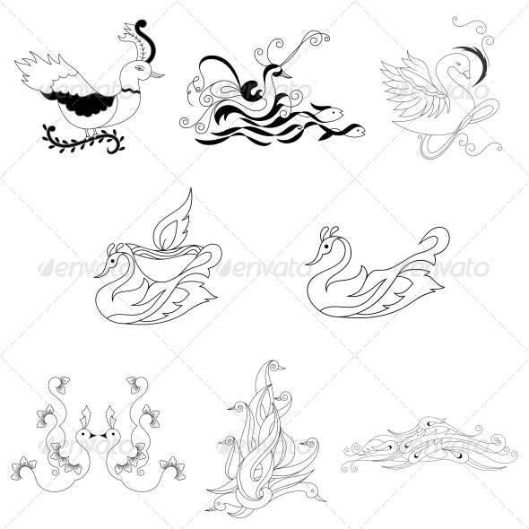 Artistic Birds Vector Pack - Animals Characters