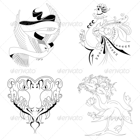 Artistic Elements Vector Set - Animals Characters
