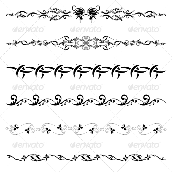 Artistic Bands Vector Pack - Flourishes / Swirls Decorative
