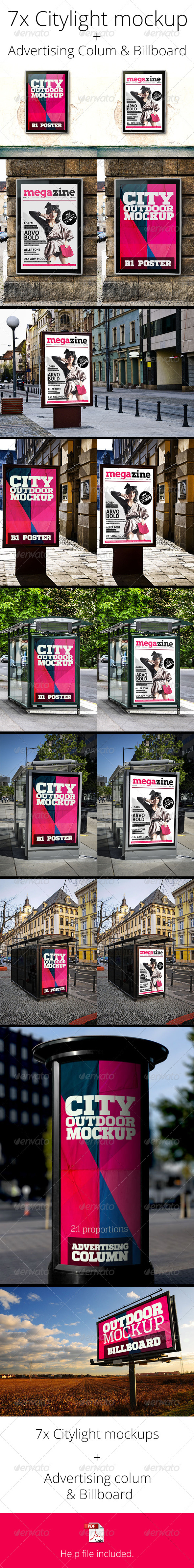 City Outdoor Mock-Up Pack by andehau | GraphicRiver