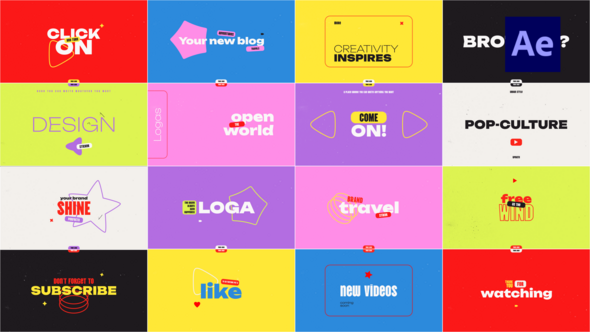 Social Media Titles Transition /Ae Elements template preview