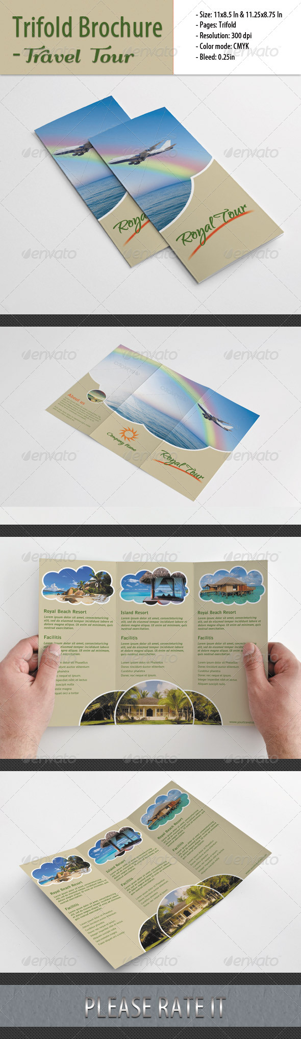 Trifold Brochure For Travel Tour - Corporate Brochures