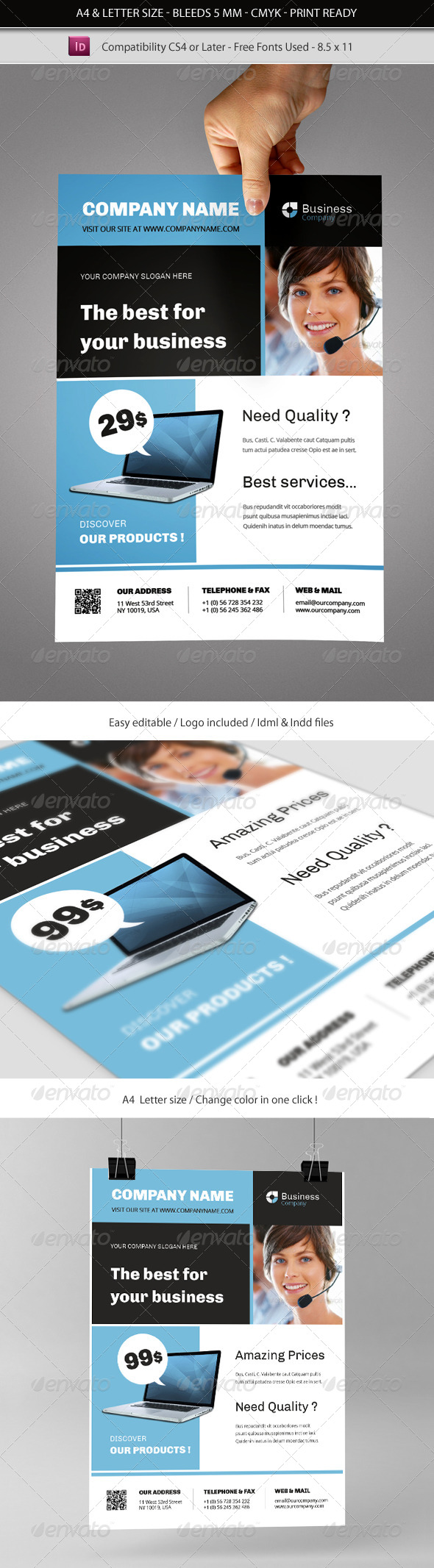 Multipurpose Commerce Flyer Indesign Template - Commerce Flyers