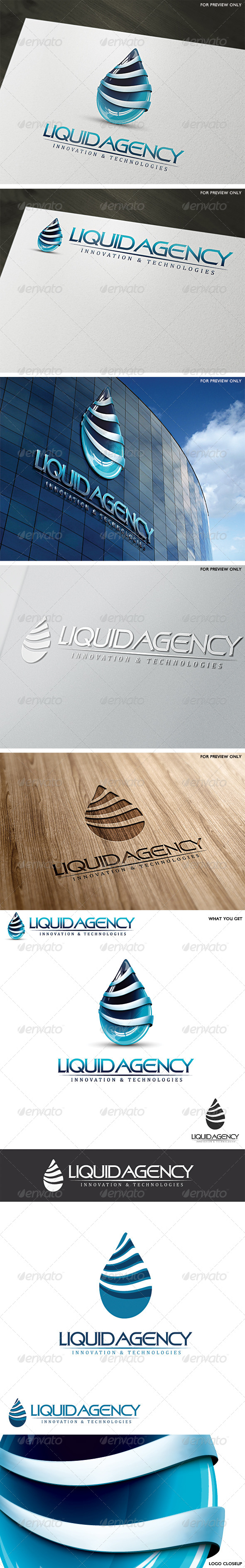 3D Liquid Agency Logo Template - 3d Abstract