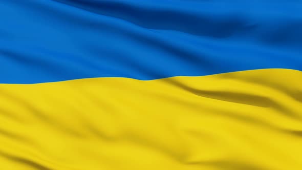 Seamless loop animation of the UKRAINE flag. 4K