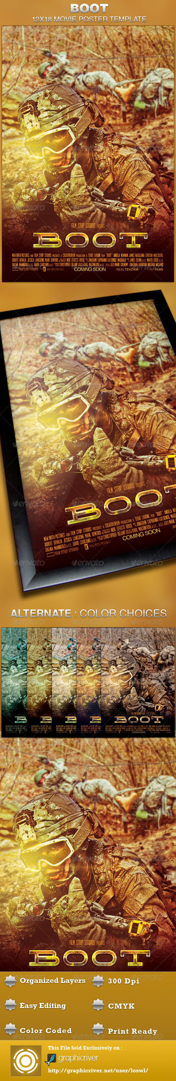Boot Movie Poster Template - Miscellaneous Events