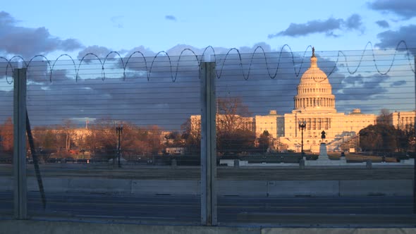Fortified U.S. Capitol After January 6th Riots - Washington, D.C. alt
