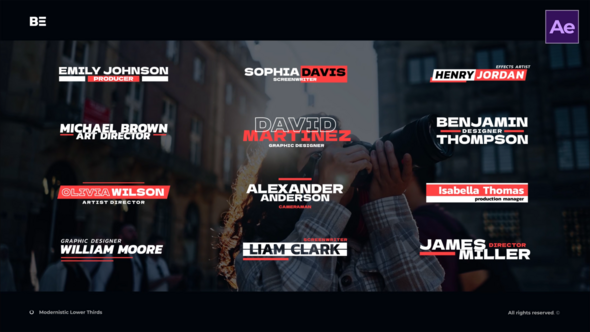 Modernistic Lower Thirds  AE Elements template preview