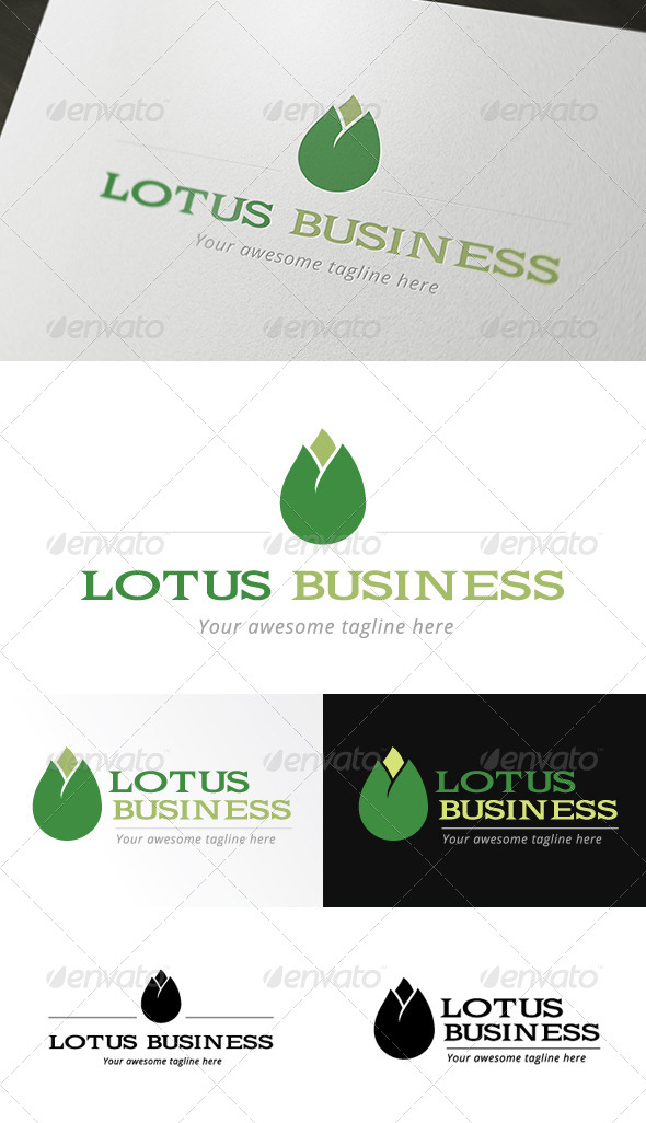 Lotus Business Logo Template - Objects Logo Templates