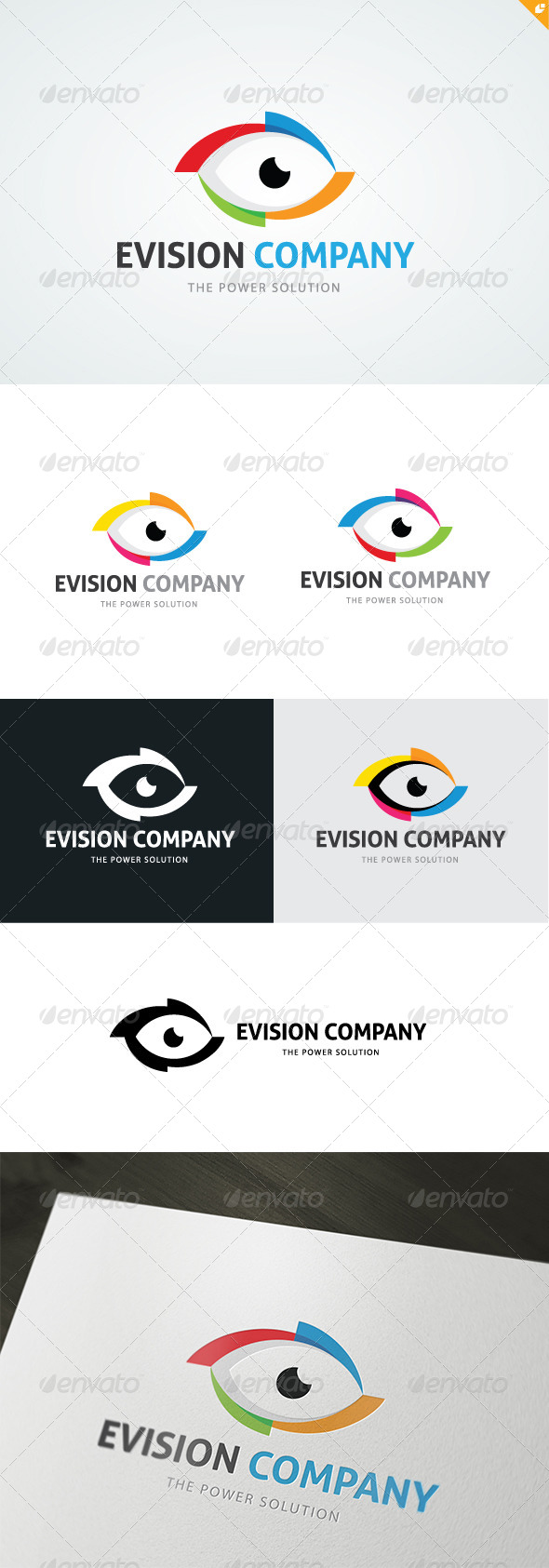 Evision Company Logo - 3d Abstract