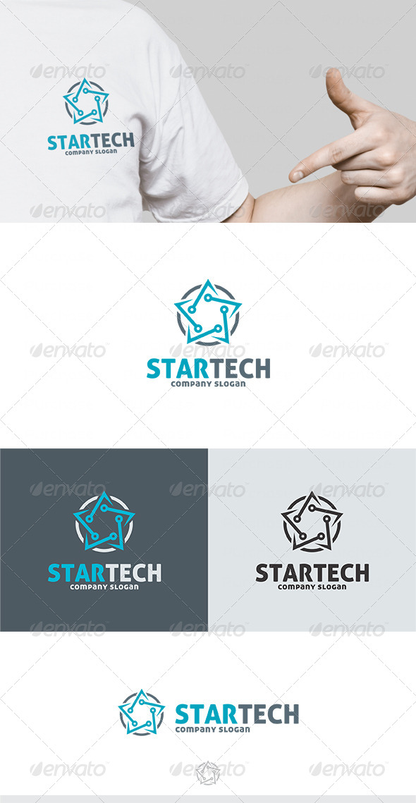 Star Tech Logo - Vector Abstract