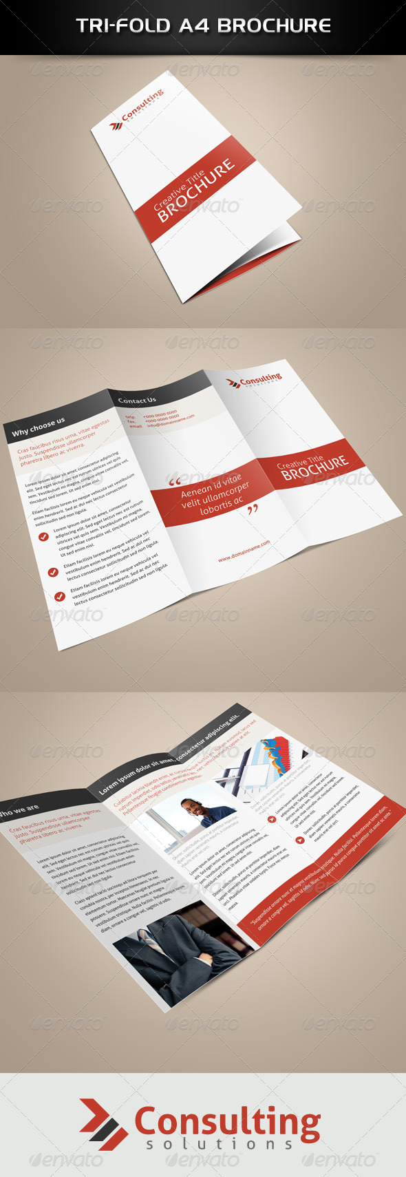 Tri-Fold Consultation Brochure - Brochures Print Templates