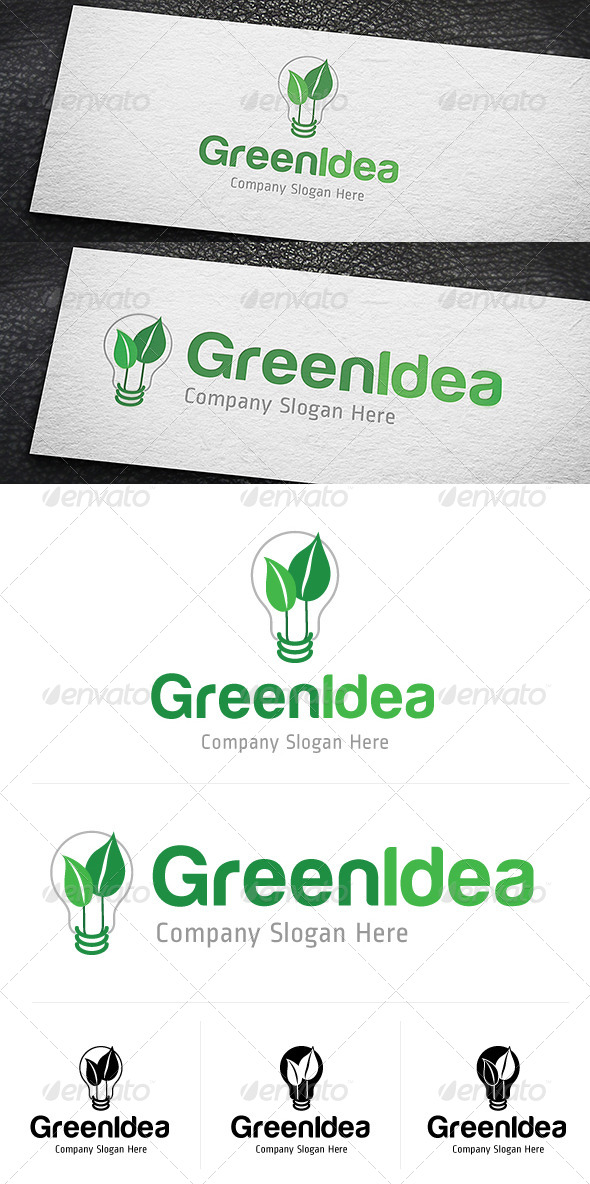 Green Idea Logo Template - Objects Logo Templates