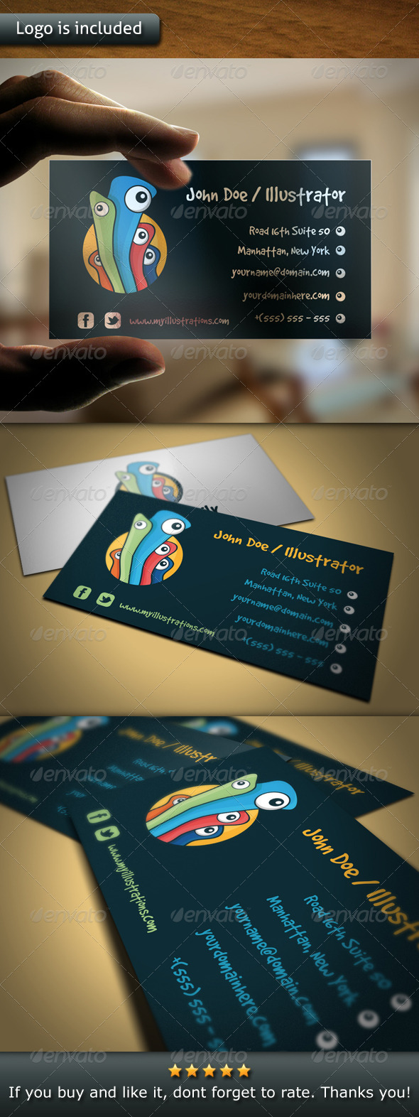 Illustration Logo Business Card - Creative Business Cards