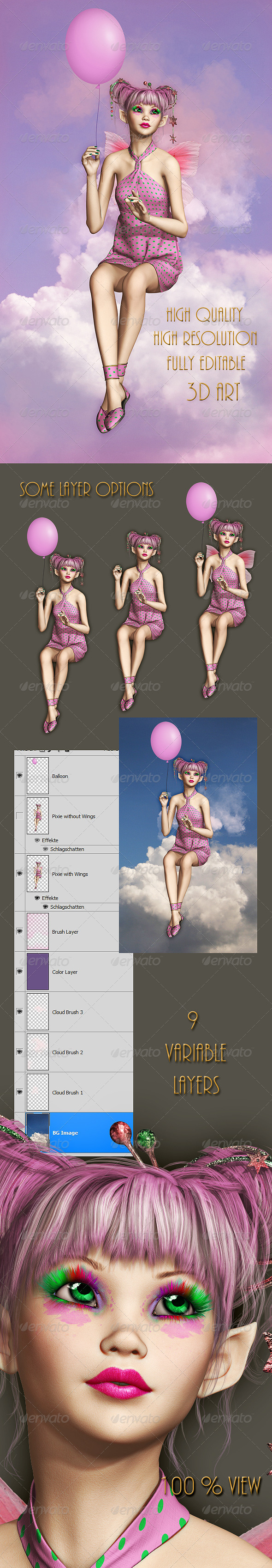 Modern Pixie - Characters Illustrations
