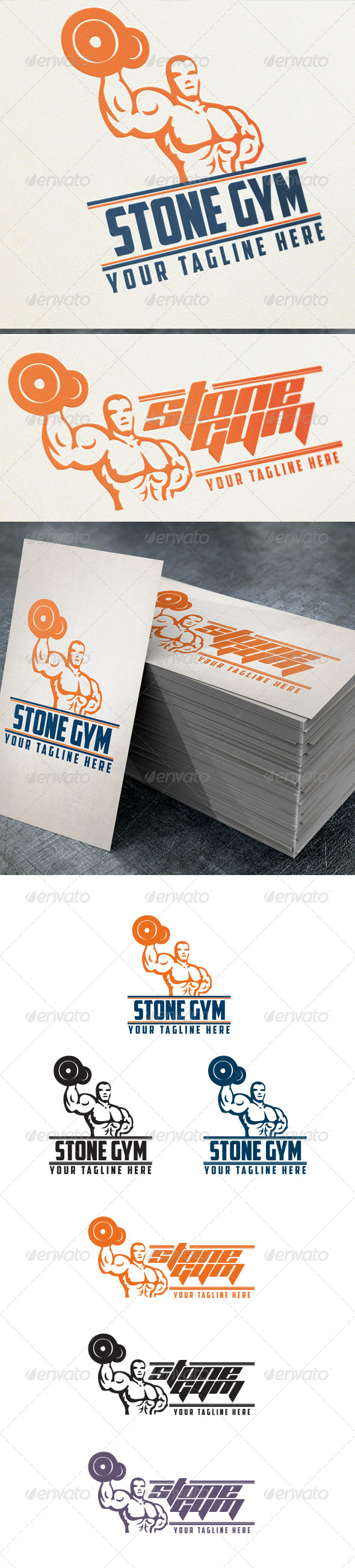 Stone Gym - Humans Logo Templates