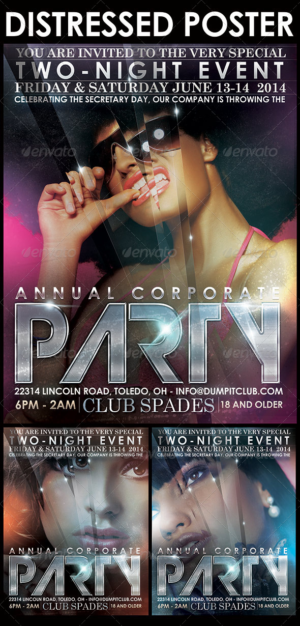 Distressed Poster - Flyers Print Templates