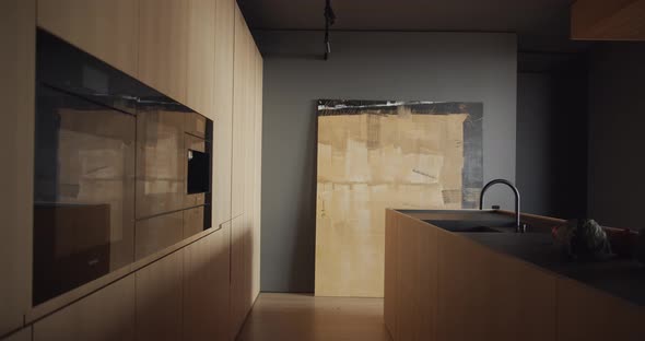 Real Contemporary and Modern Design Apartment Stylish Interior of the Kitchen alt