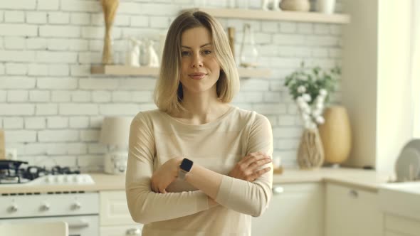 Sarcasm Irony Kind Blonde Girl Portrait with Mole on Face