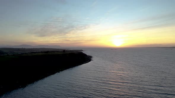 Aerial View of Inver Bay Between Mountcharles and Inver in County Donegal  Ireland alt