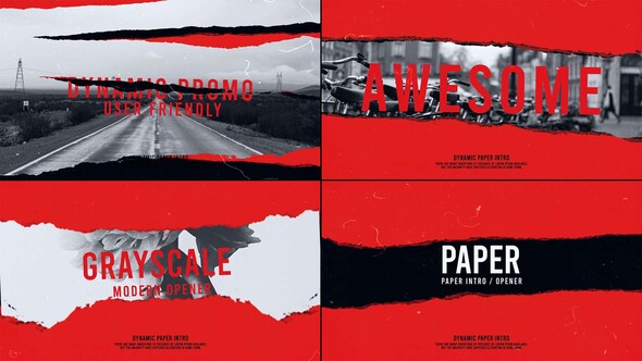 Torn Paper Intro Openers template preview