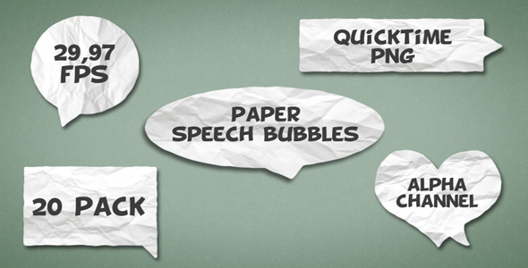 Paper Speech Bubbles