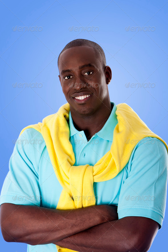 Happy African American business man - Stock Photo - Images
