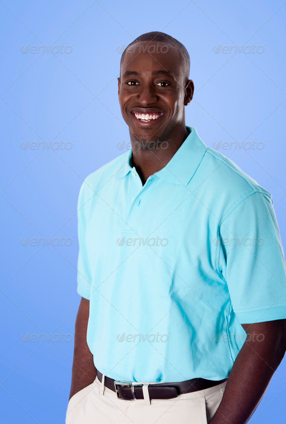 Happy African American business man - Stock Photo - Images