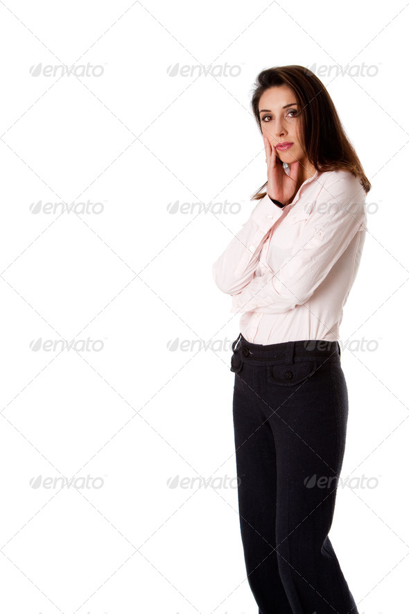 Standing business woman - Stock Photo - Images