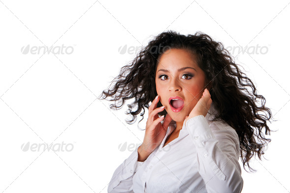 Surprised business Latina woman - Stock Photo - Images